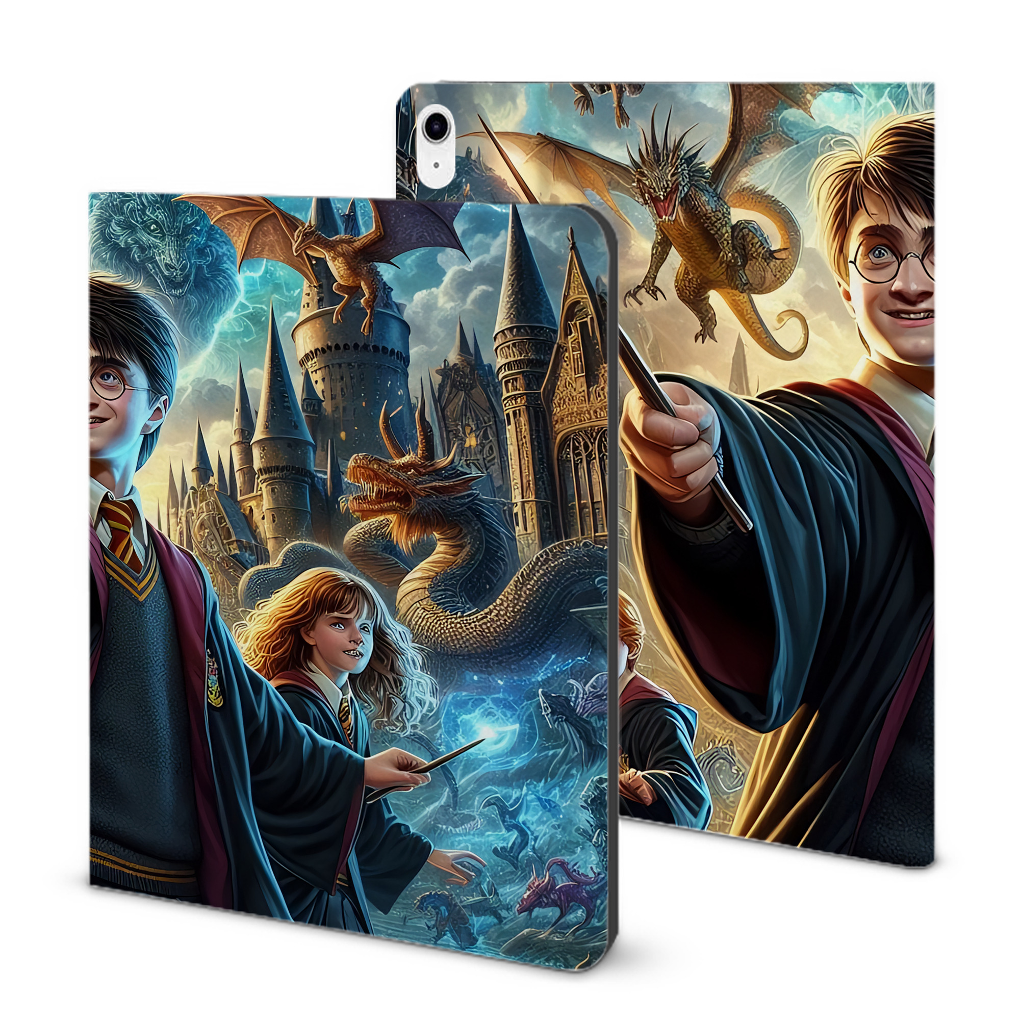 （画像用） Harry Potter ハリー・ポッターシリーズ IPad ケース ブック型 PUレザー TPU 耐衝撃 軽量 薄型 ペン収納なし 全面保護 IPad 各モデル対応